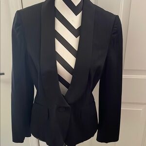 Loft deep cut blazer black size 12petite